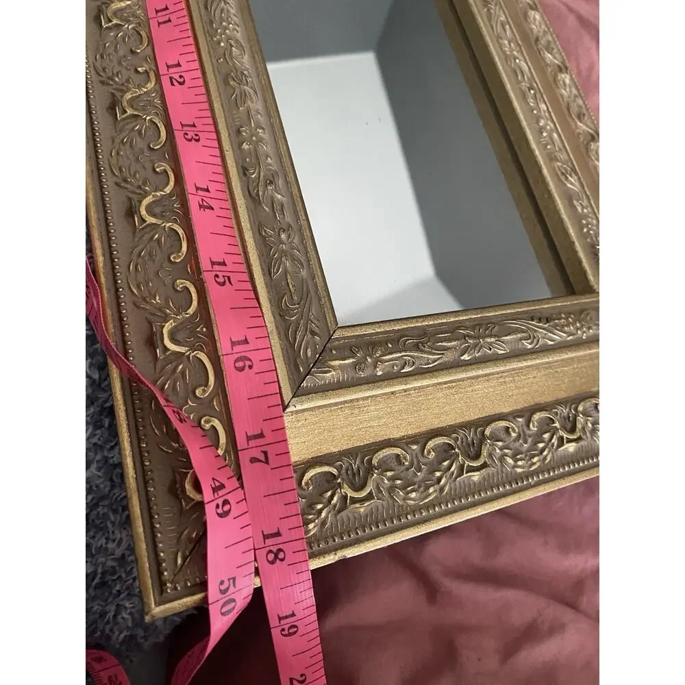 Gold Florentine Wall Mirror Ornate Vintage Accent 9x11 Hollywood Regency Pier 1